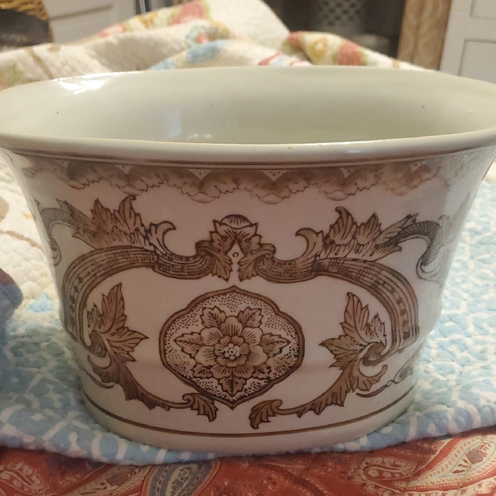 Elegant Floral Ceramic Planter